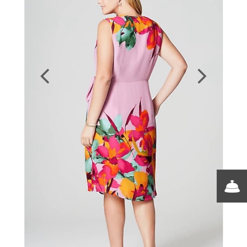 J. Jill Christian Siriano Floral Wrap cocktail dress. - Picture 3 of 5
